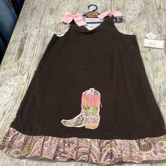 Nwt Ritzy Tots Western Boot Corduroy Dress - Picture 1 of 9